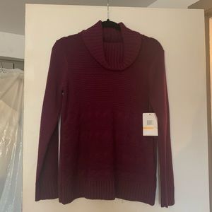 Purple Cowl Neck Sweater (Small)